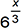 6 to the power of x divided by 3